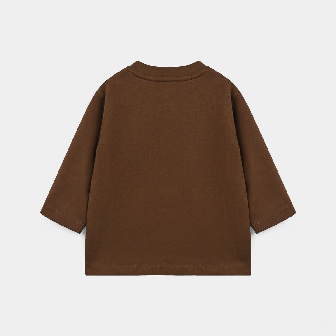 Infant Boys Cotton Jersey T-Shirt F/S Energy-Brown