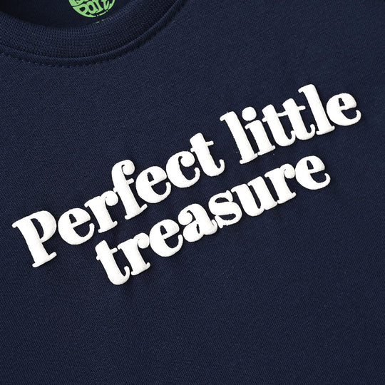 Infant Boys Cotton Jersey T-Shirt F/S Little Treasure-NAVY
