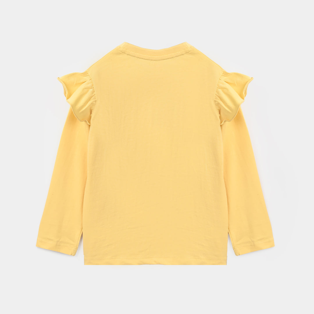 Girls Cotton Jersey T-Shirt F/S Smile-Gold.Haze
