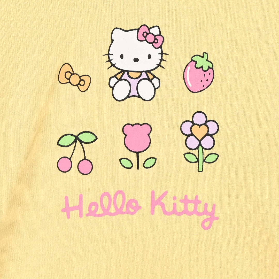 Infant Girls Cotton Jersey T-Shirt Hello- Yellow