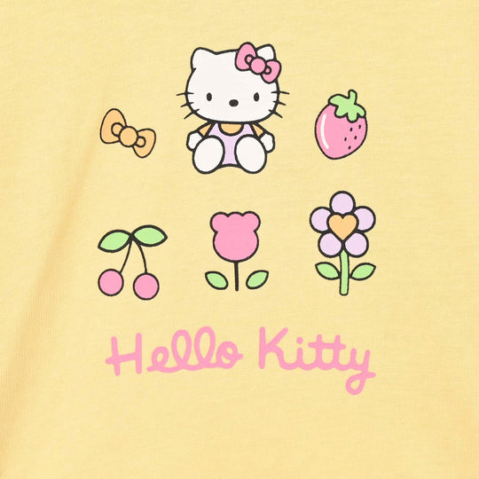 Infant Girls Cotton Jersey T-Shirt Hello- Yellow