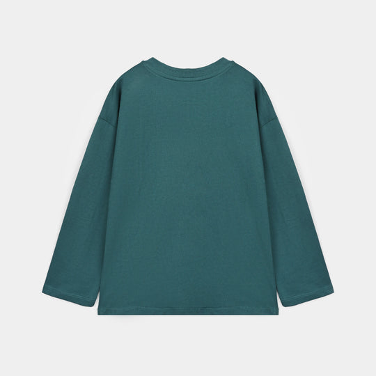 Girls Cotton Jersey T-Shirt Pearls With Bow