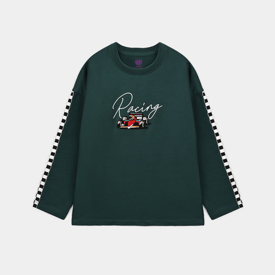 Boys Cotton Terry T-Shirt Racing