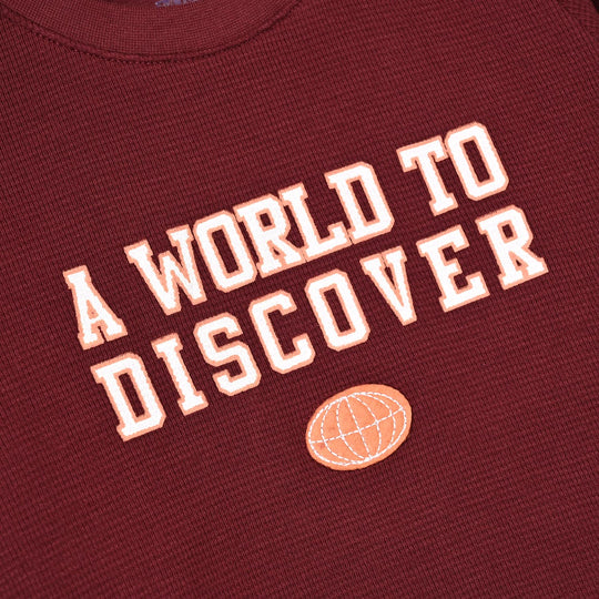 Boys Thermal T-Shirt A World- Maroon