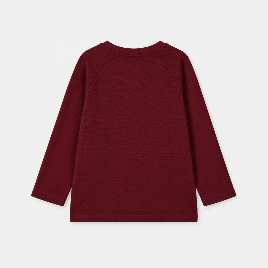 Boys Thermal T-Shirt A World- Maroon