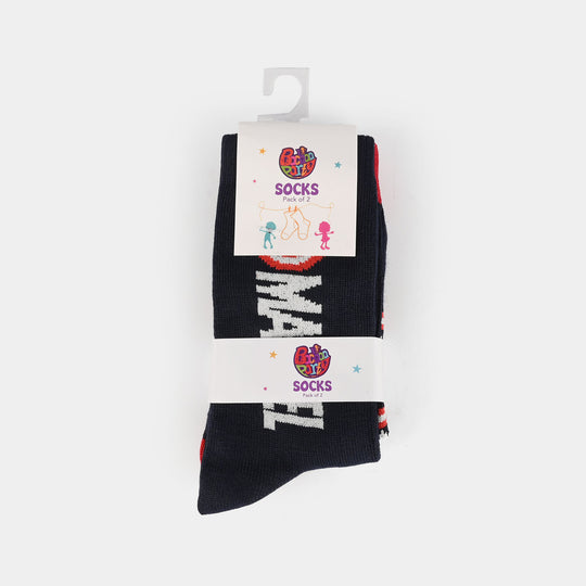 Boys Socks Pack Of 2 Navy Blue