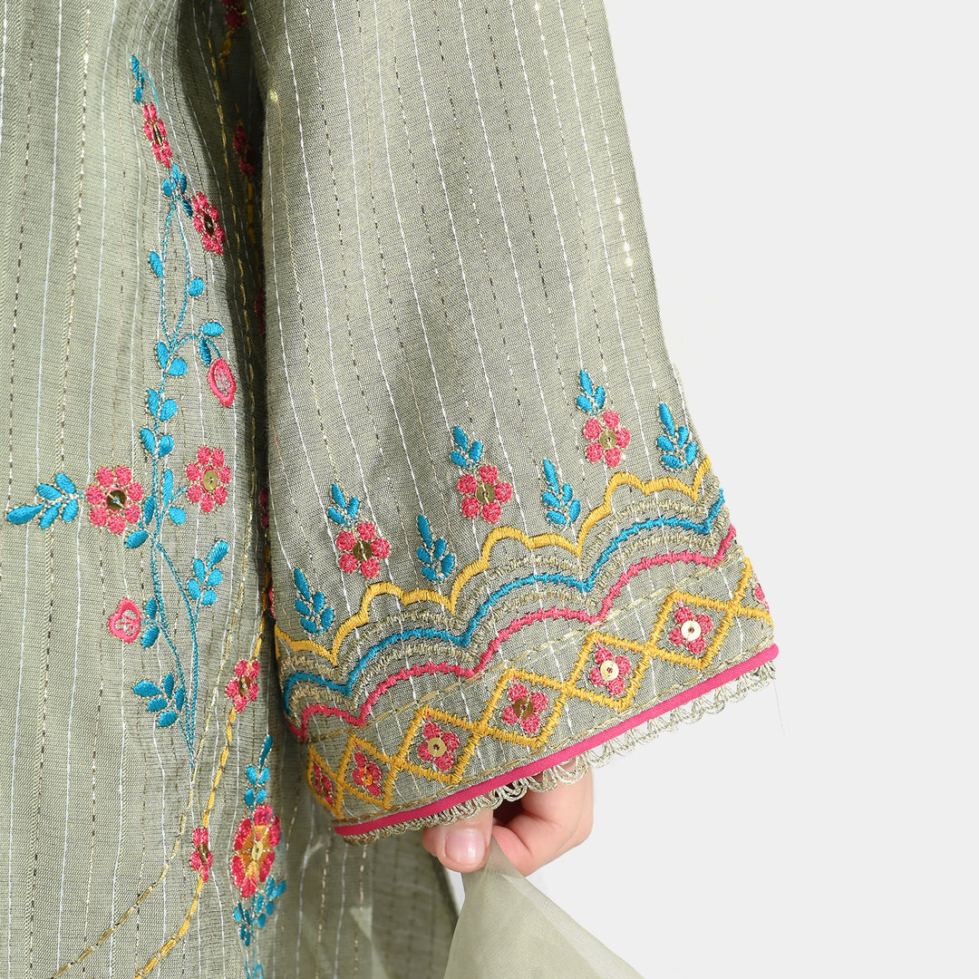 Girls Dobby 3Pcs Zauq E Hassan-PISTA