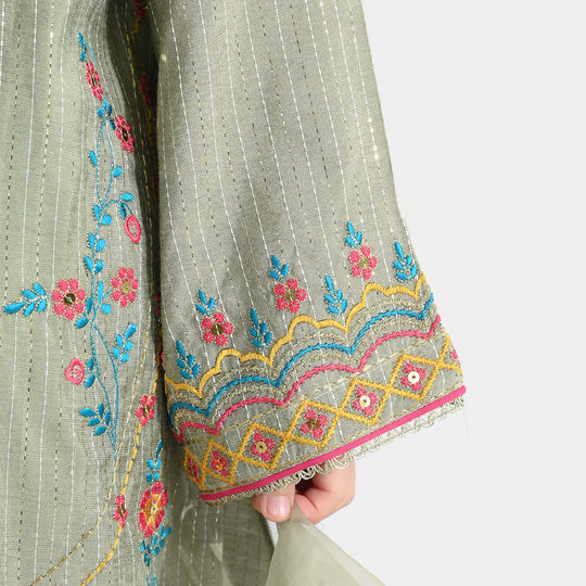 Girls Dobby 3Pcs Zauq E Hassan-PISTA