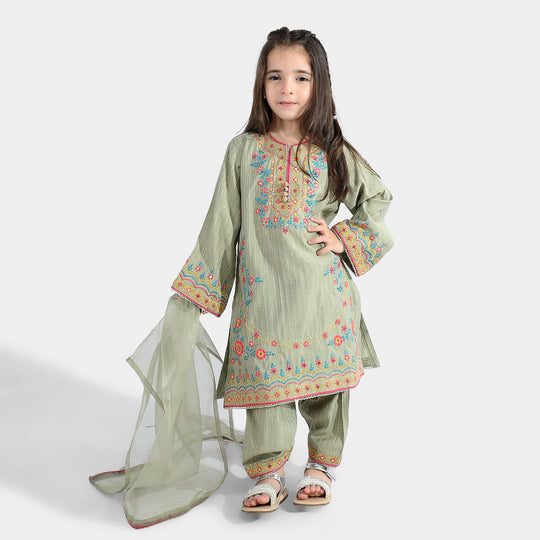 Girls Dobby 3Pcs Zauq E Hassan-PISTA
