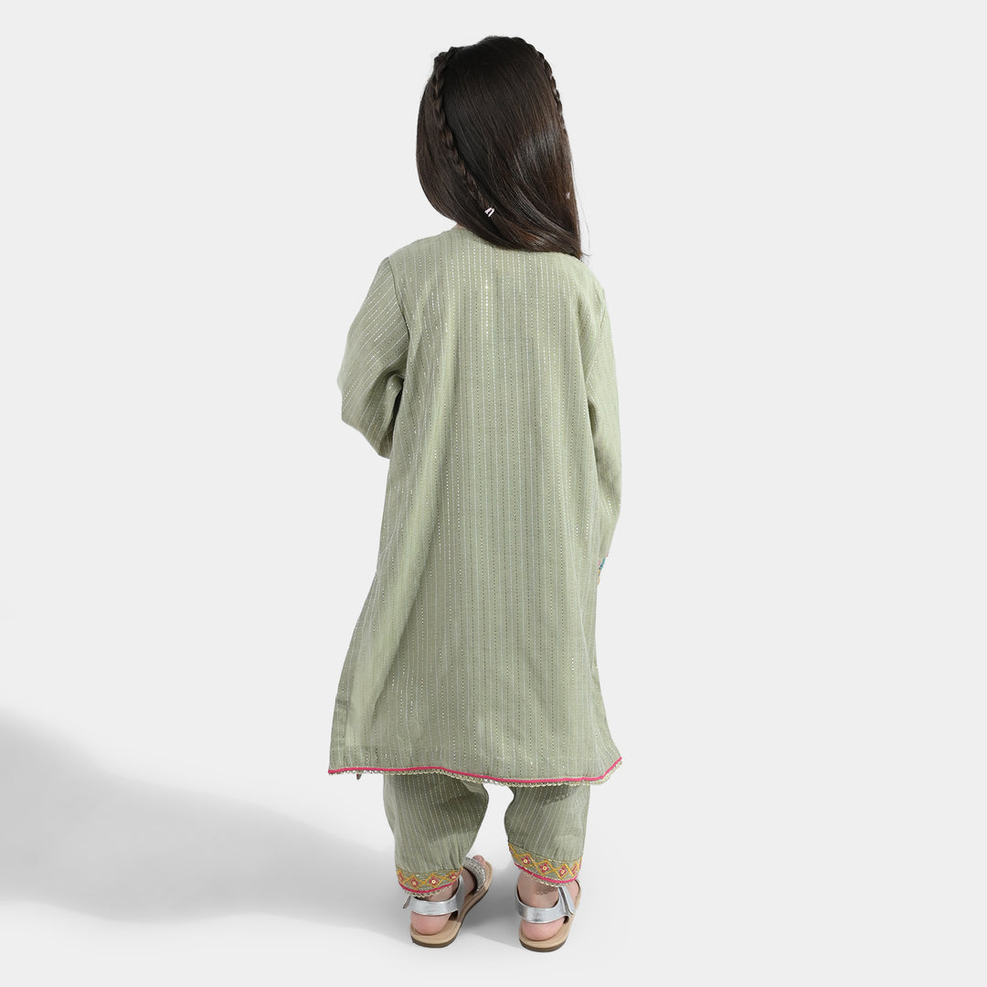 Girls Dobby 3Pcs Zauq E Hassan-PISTA