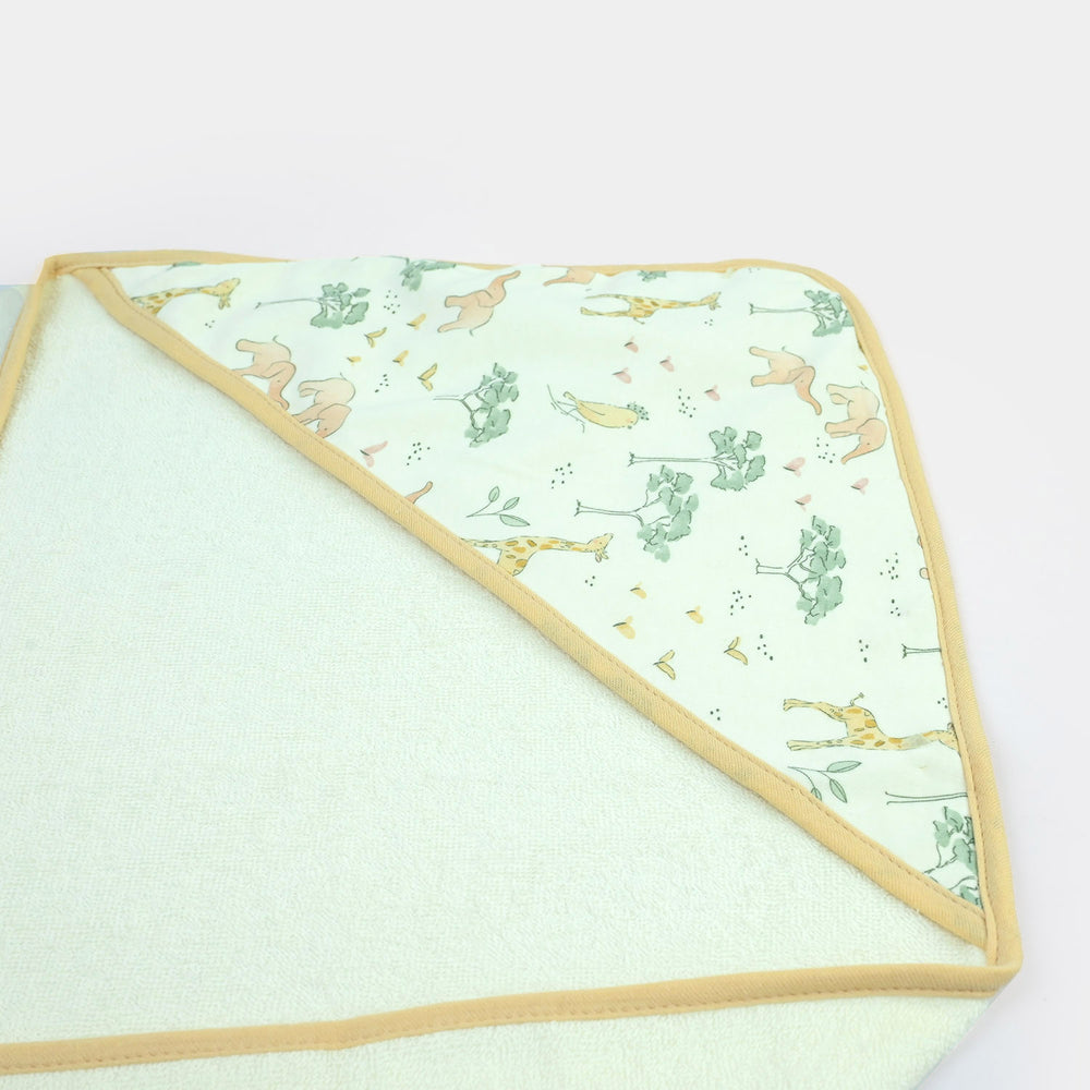 Baby Hooded Bath Towel & Matching Washcloth Set