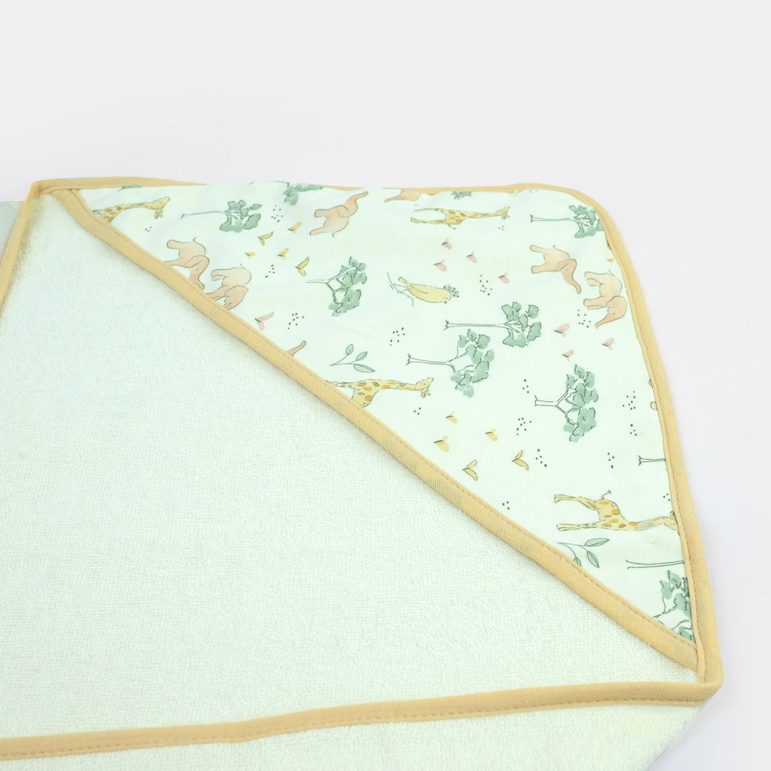 Baby Hooded Bath Towel & Matching Washcloth Set
