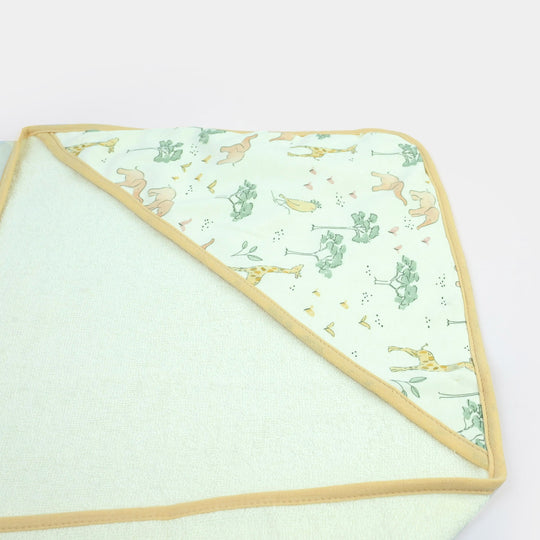 Baby Hooded Bath Towel & Matching Washcloth Set
