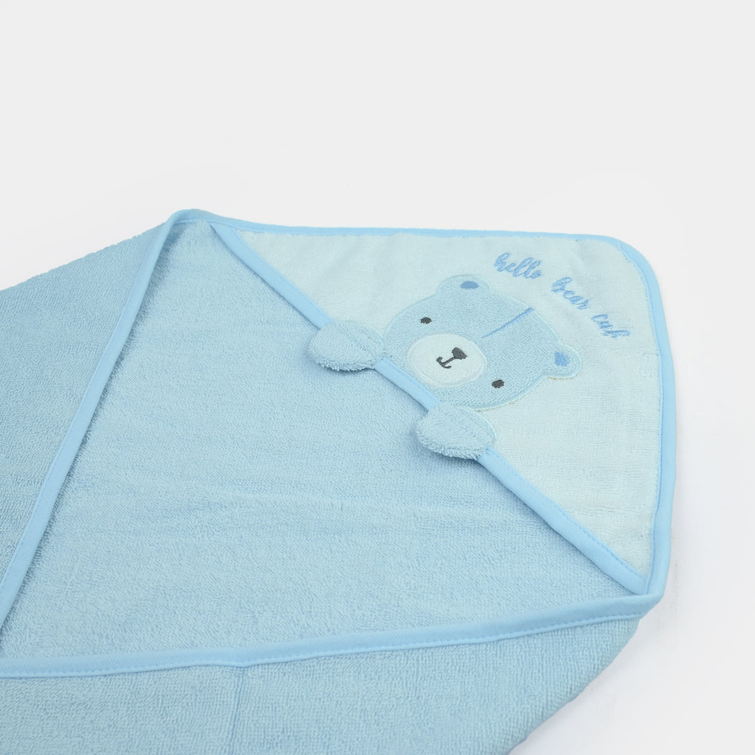 Baby Hooded Bath Towel & Matching Washcloth Set