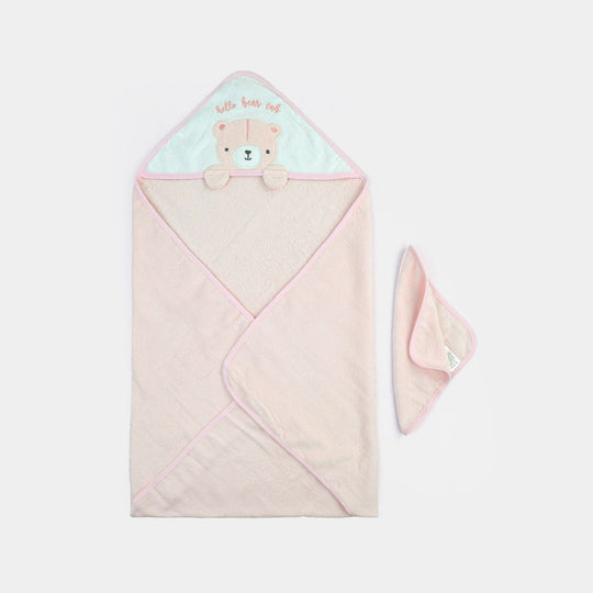 Baby Hooded Bath Towel & Matching Washcloth Set