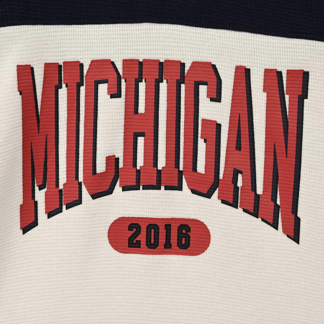 Boys Thermal Polo F/S Michigah-Off.White