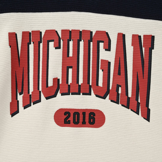 Boys Thermal Polo F/S Michigah-Off.White