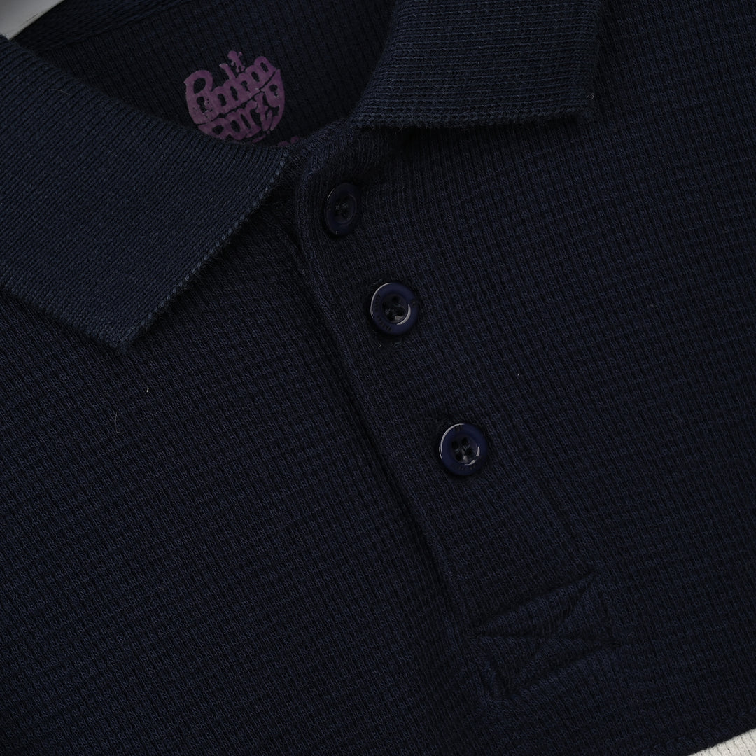 Boys Thermal Polo F/S Michigah-Off.White