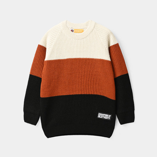 Boys Acrylic Sweater-Enjoy-Multi