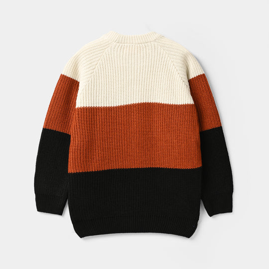 Boys Acrylic Sweater-Enjoy-Multi