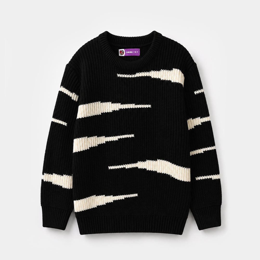 Boys Acrylic Sweater-Gothic-Black.White