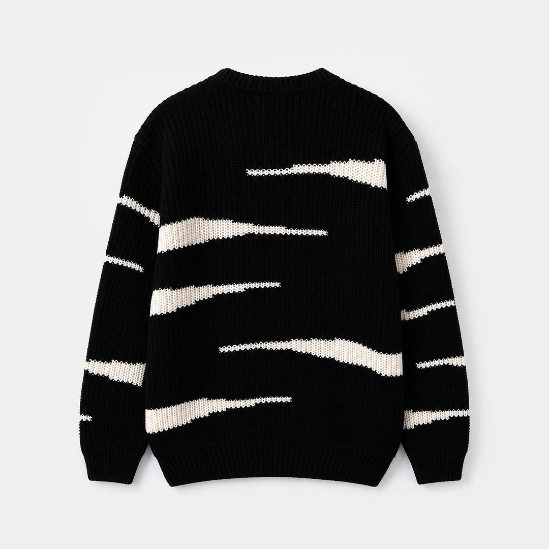 Boys Acrylic Sweater-Gothic-Black.White