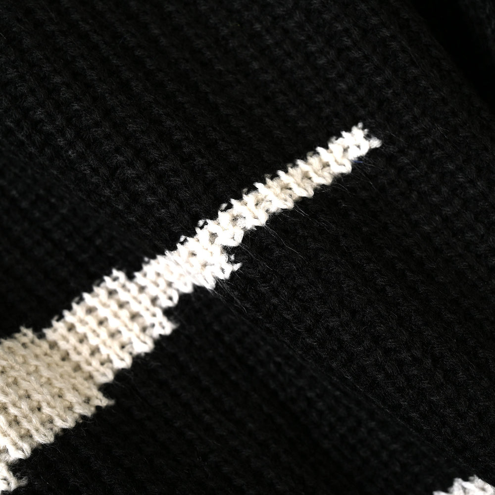 Boys Acrylic Sweater-Gothic-Black.White