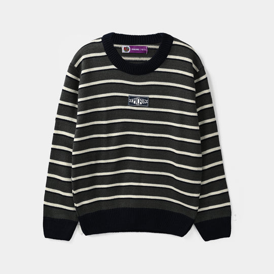 Boys Acrylic Sweater-Epic Fun-Navy.Grey