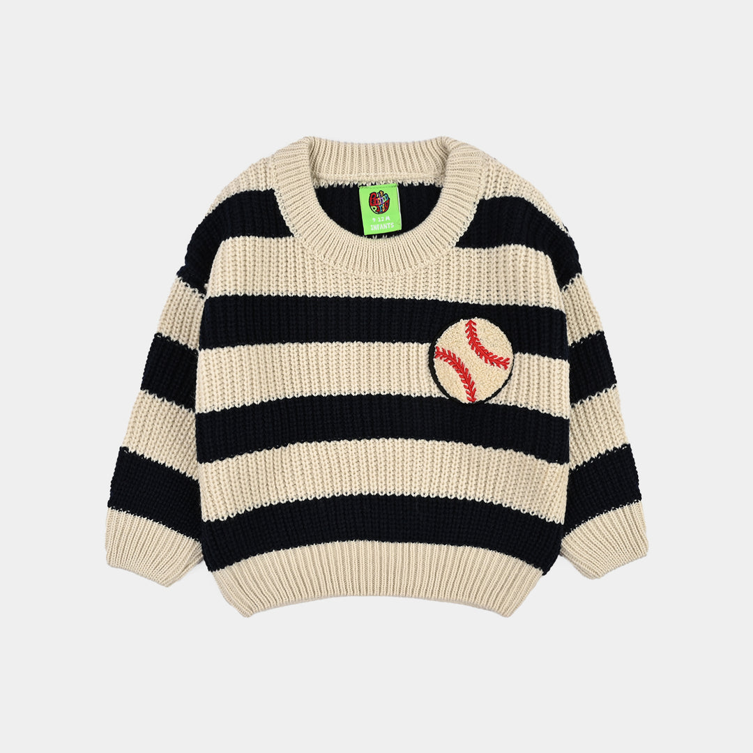 Infant Boys Acrylic Sweater-Navy