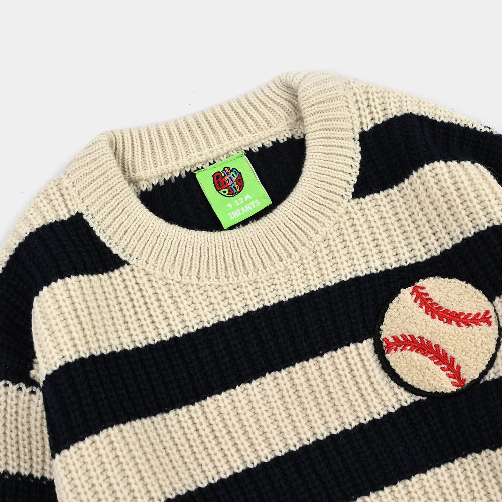 Infant Boys Acrylic Sweater-Navy