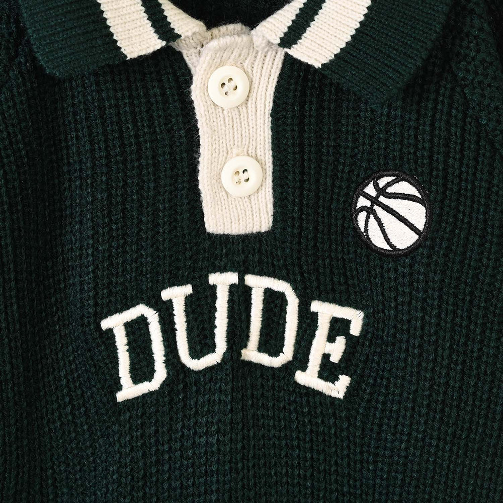 Infant Boys Acrylic Sweater Dude - Green