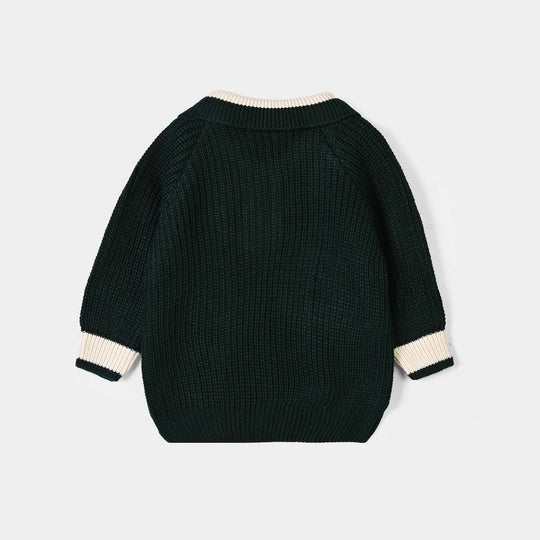 Infant Boys Acrylic Sweater Dude - Green