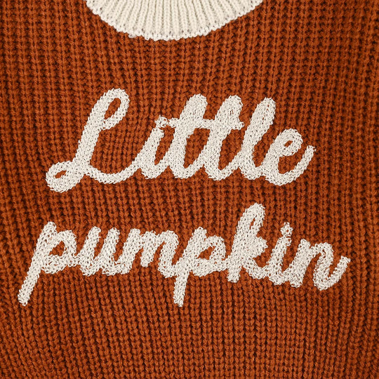 Infant Boys Acrylic Sweater-Pumpkin-D.Orange