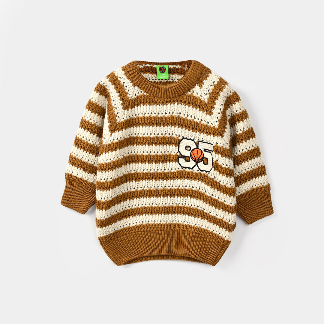 Infant Boys Acrylic Sweater-95-Brown
