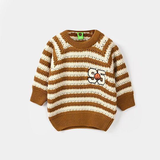 Infant Boys Acrylic Sweater-95-Brown