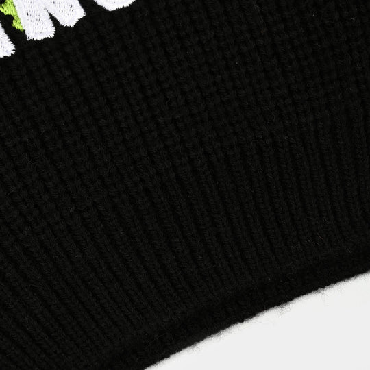Infant Boys Acrylic Sweater-Dino Munch-BLACK