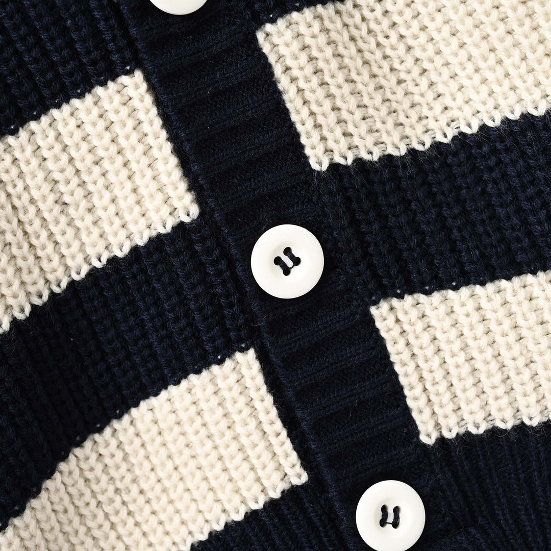 Infant Boys Acrylic Sweater-Norway-Navy
