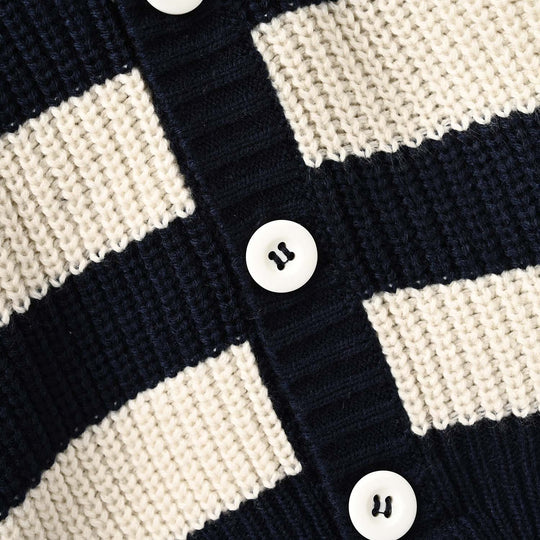 Infant Boys Acrylic Sweater-Norway-Navy