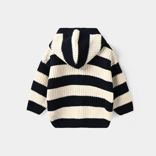 Infant Boys Acrylic Sweater-Norway-Navy
