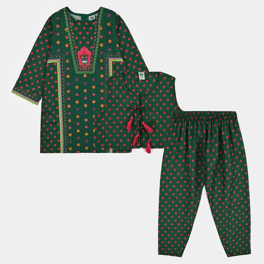 Girls Poly Lawn 3Pcs Truck-Green