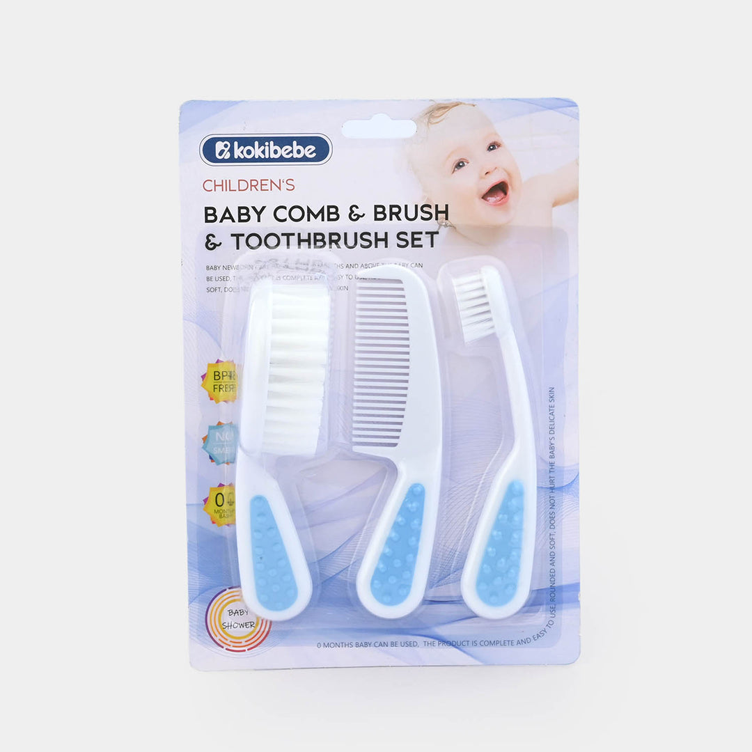 Baby Comb, Brush & Toothbrush Set