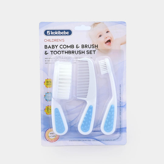 Baby Comb, Brush & Toothbrush Set