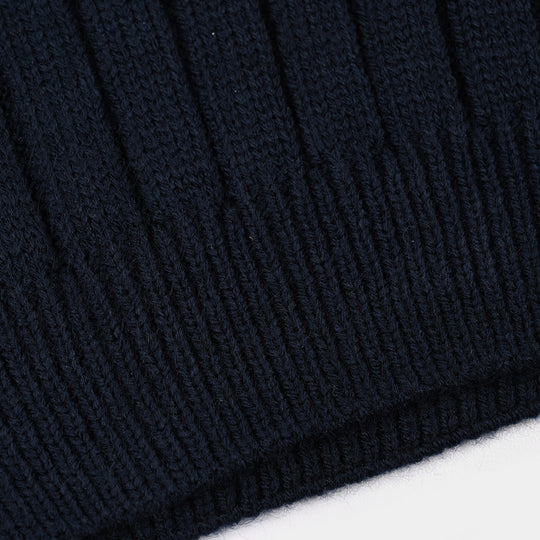 Girls Acrylic Sweater-Sea Shell-NAVY