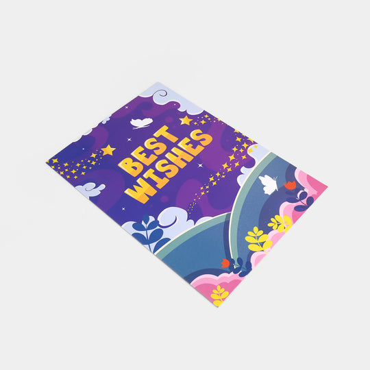 Best Wishes Purple Greeting Card