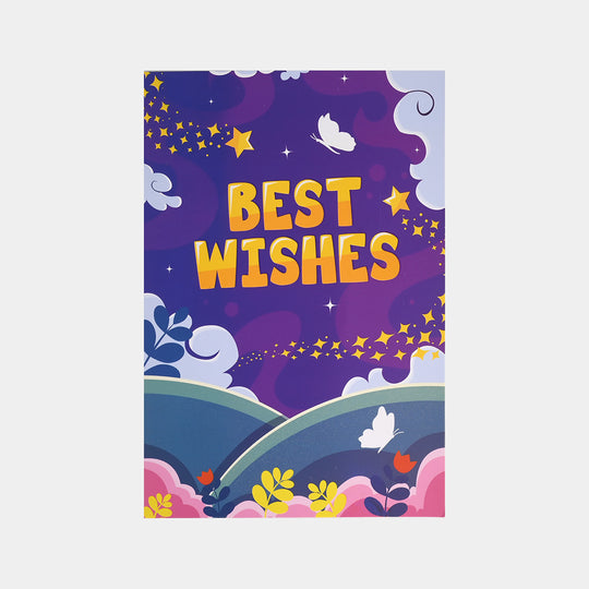 Best Wishes Purple Greeting Card