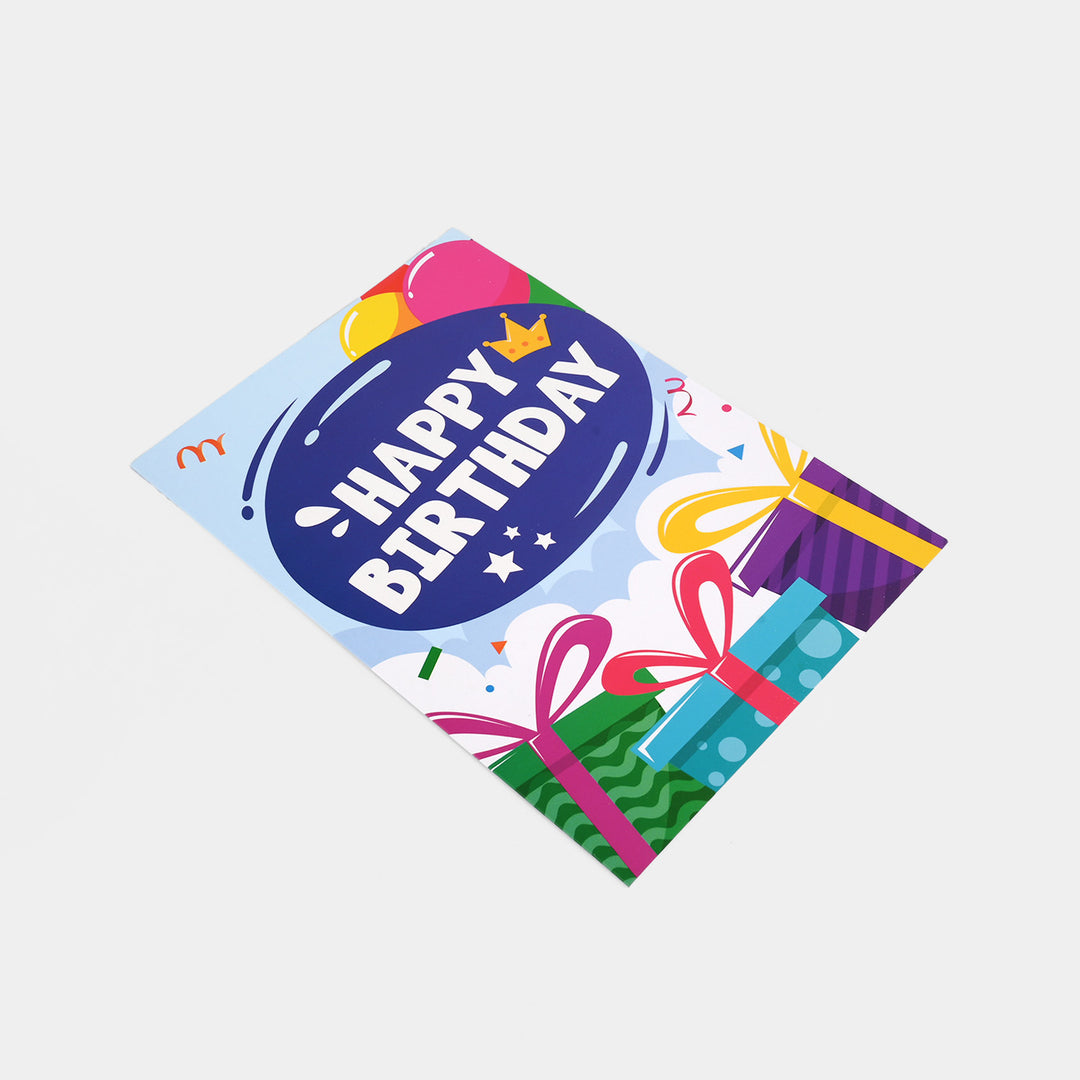 Happy Birthday Sky Blue Greeting Card
