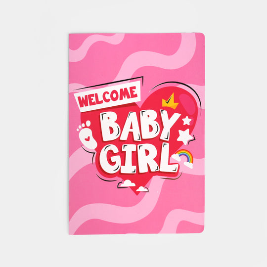 Welcome Baby Girl Pink Greeting Card