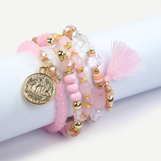 Fancy Crystal Beaded Bracelet for Girls