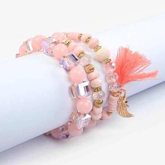 Fancy Crystal Beaded Bracelet for Girls