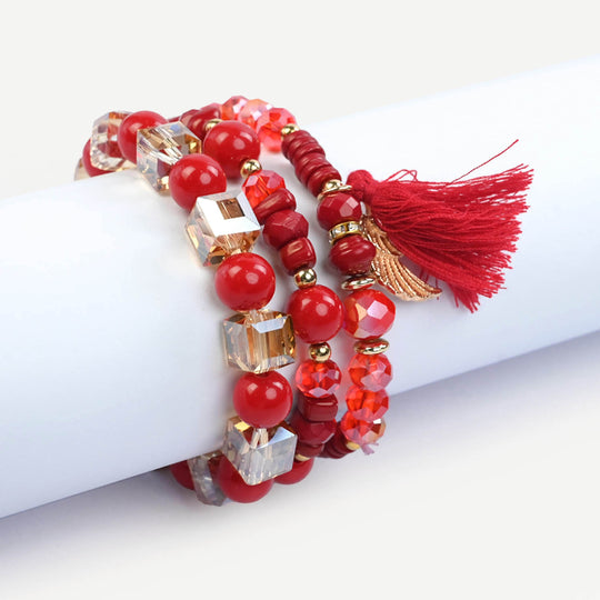 Fancy Crystal Beaded Bracelet for Girls